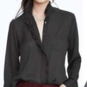 Banana Republic Ribbon Placket Blouse Mink grey